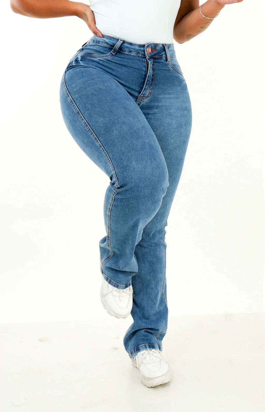 CALÇA JEANS FEMININA - WIDE LEG LAZULLI