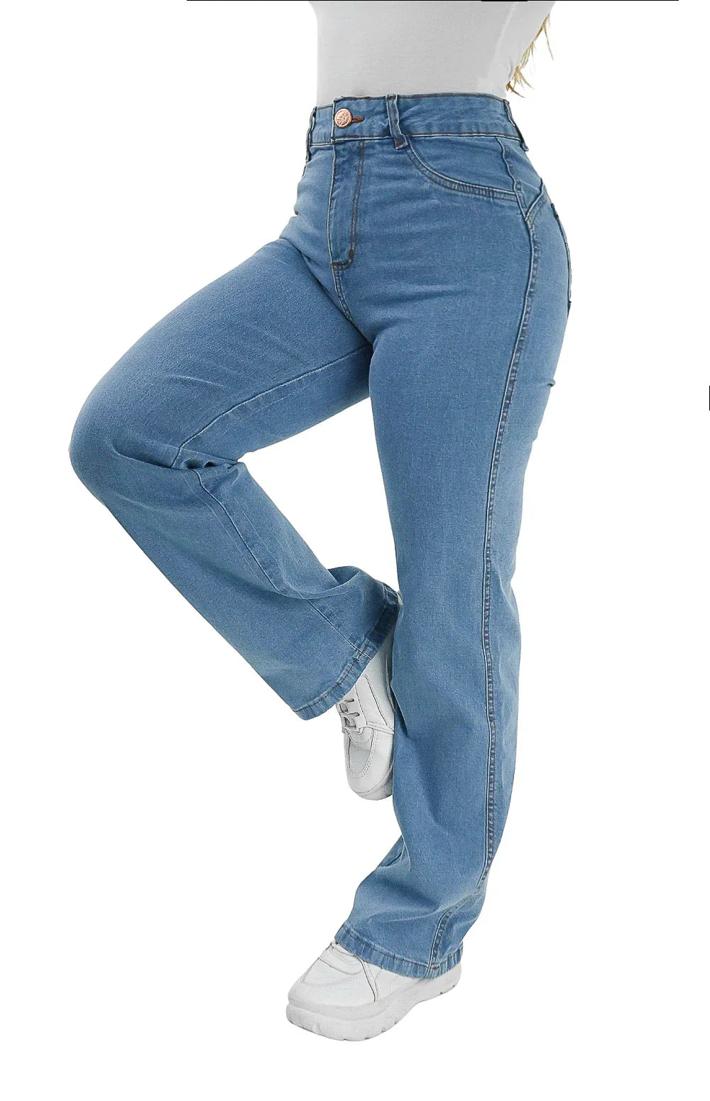 CALÇA JEANS PARA BAIXINHAS - WIDE LEG PISCINE