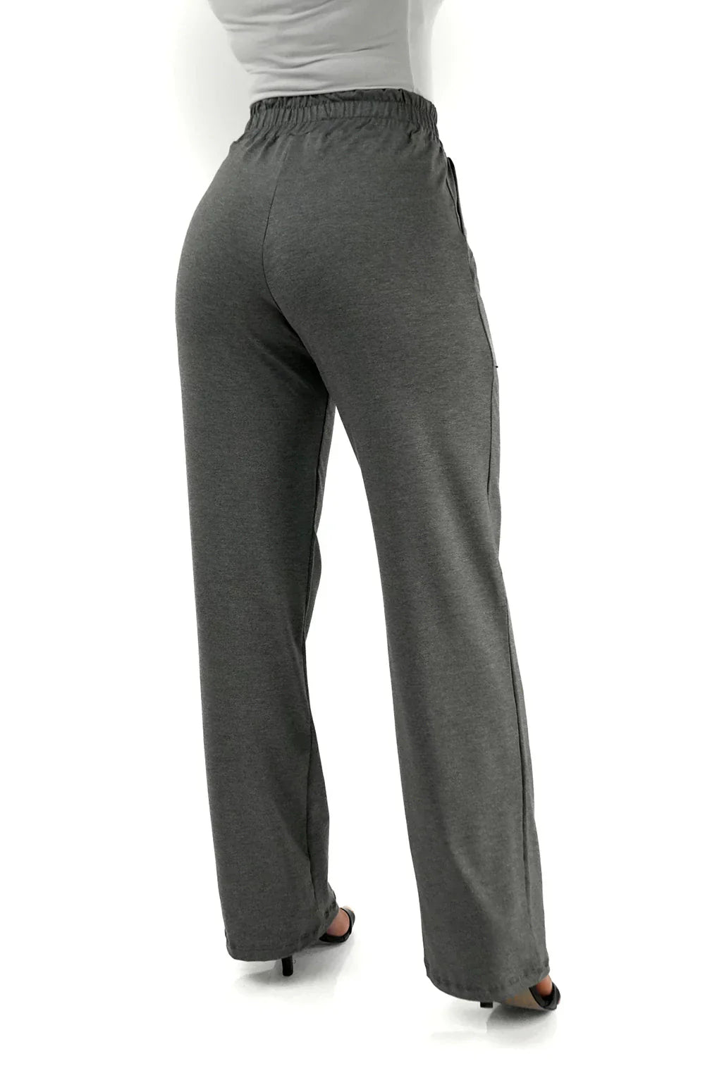 CALÇA PANTALONA CINZA MESCLA - CAIMENTO SOLTINHO