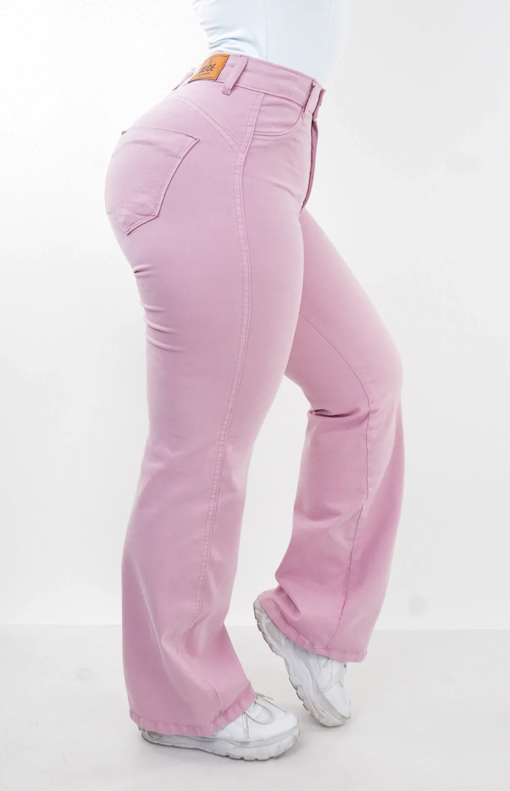 CALÇA FEMININA - WIDE LEG ROSA BEBÊ