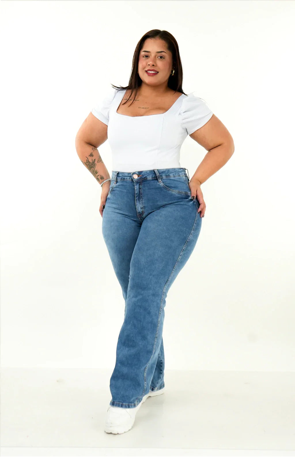 CALÇA JEANS FEMININA - WIDE LEG LAZULLI