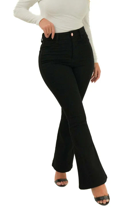 CALÇA JEANS PARA BAIXINHAS - FLARE PRETA INTENSE