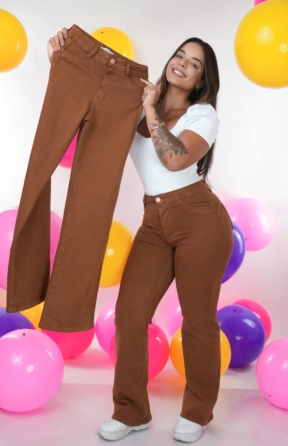 CALÇA FEMININA - WIDE LEG TERRACOTA