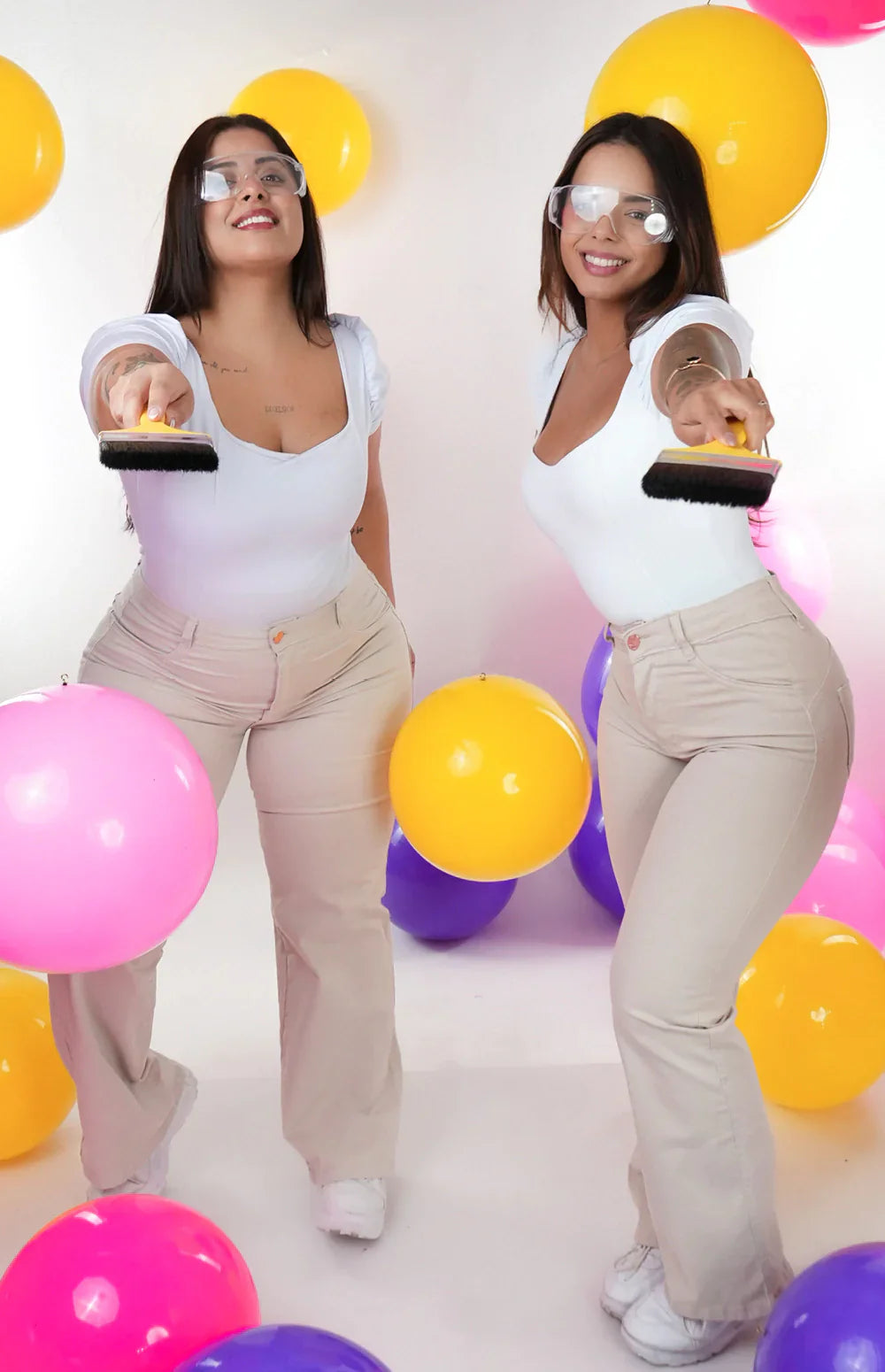 CALÇA FEMININA - WIDE LEG NUDE CHIC