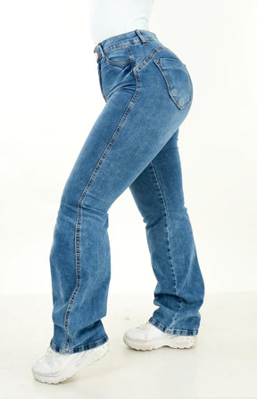 CALÇA JEANS FEMININA - WIDE LEG LAZULLI