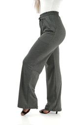 CALÇA PANTALONA CINZA MESCLA - CAIMENTO SOLTINHO