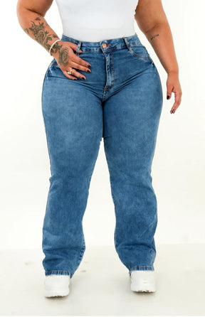 CALÇA JEANS FEMININA - WIDE LEG LAZULLI