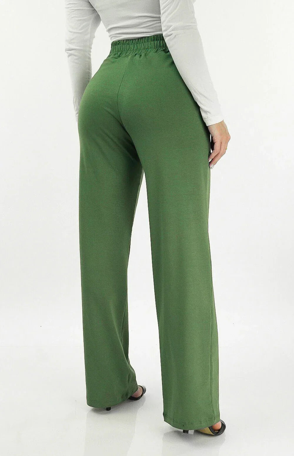 CALÇA PANTALONA VERDE MILITAR - CAIMENTO SOLTINHO