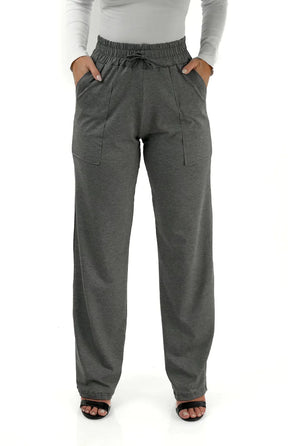 CALÇA PANTALONA CINZA MESCLA - CAIMENTO SOLTINHO