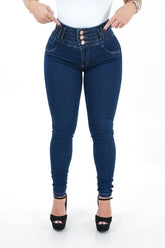 CALÇA JEANS FEMININA - CINTURA ELÁSTICA SLIM