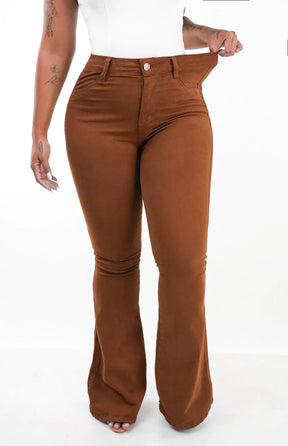 CALÇA FEMININA - FLARE TERRACOTA