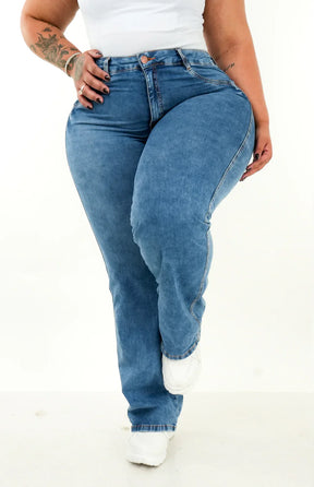 CALÇA JEANS FEMININA - WIDE LEG LAZULLI