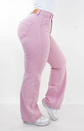 CALÇA FEMININA - WIDE LEG ROSA BEBÊ