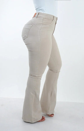CALÇA FEMININA - FLARE NUDE CHIC