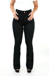 Calça Jeans Feminina - Flare Preta Intense