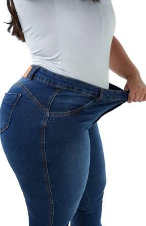 CALÇA JEANS PARA BAIXINHAS PLUS SIZE - FLARE BLUE CHIC