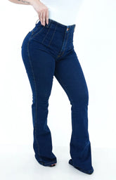 CALÇA JEANS FEMININA - FLARE HIPER MODELADORA CURVES