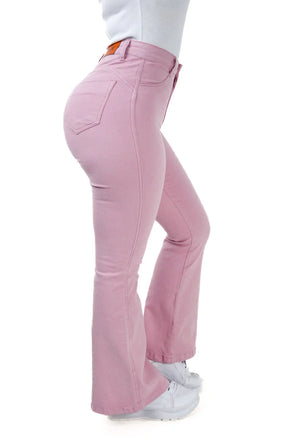 CALÇA JEANS FLARE PARA BAIXINHAS - ROSA BEBÊ